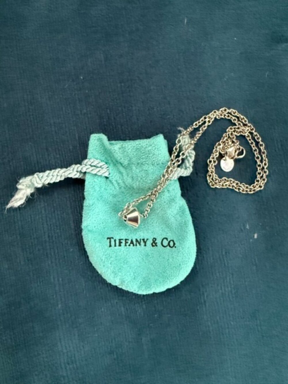 Tiffany & Co. SS Barrel Bead Necklace